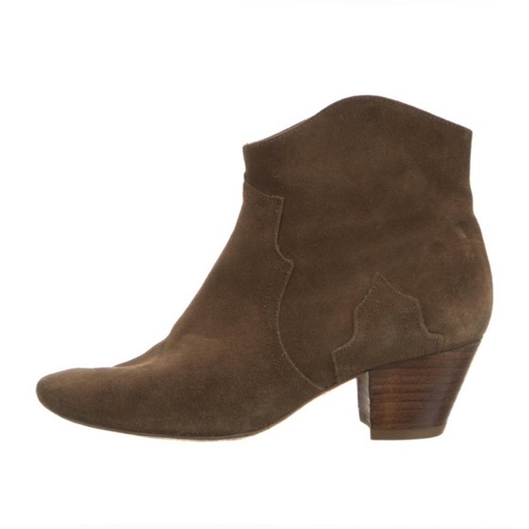 Isabel Marant Brown Dicker Suede Low western Cowboy Boots sz FR 36 - Picture 1 of 4